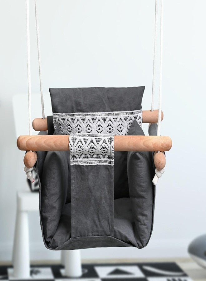 MAPPLE CREATION Baby Swing Outdoor Indoor Toddler Swing Seat with Safety Belt, Canvas Hanging Swings Outside Tree Swing Great Gift for Baby Boys Girls Kids Lovers - Hanging Swing for Garden & Home - Image 1